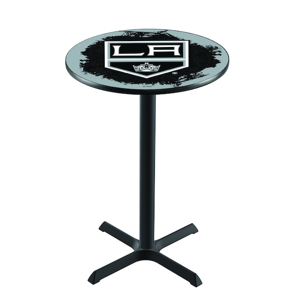 42" Blk Wrinkle Los Angeles Kings Pub Table